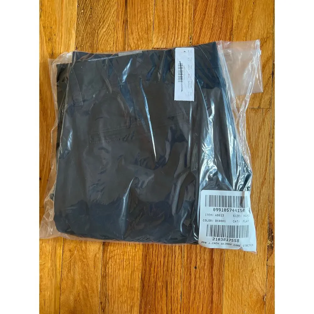 J. Crew 250 skinny-fit pant in stretch chino Black NWT size 31/32